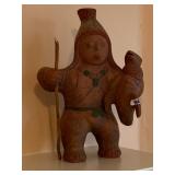 MEXICAN TERRACOTTA FIGURINE, HAND-PAINTED