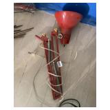 ARCHITECTURAL SWING-ARM DESK LAMP, RED ENAMEL