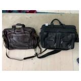 LEATHER BRIEFCASE SET, BROWN AND BLACK, MULTIPLE