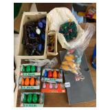 ASSORTED CHRISTMAS LIGHTS, BEACON C-9 BULBS,