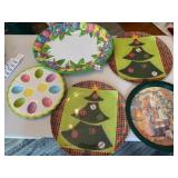 PIER 1 HAND-PAINTED EARTHENWARE EGG TRAY, C.