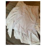 WHITE COTTON TEXTILES, EYELET LACE TRIM, FRINGED