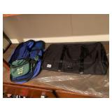 HUGO BOSS WEEKENDER BAG, BLACK NYLON, DUAL