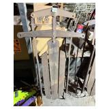 WOODEN SLED, METAL RUNNERS, ROPE PULL, STEERING