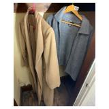 HARVE BENARD CAMEL WOOL COAT, LONG LENGTH, BUTTON