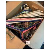ASSORTED CLOTHES HANGERS, PLASTIC AND WIRE