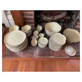 SUR LA TABLE DINNERWARE SERVICE, PALE YELLOW