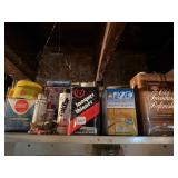 ASSORTED CHEMICALS, LACQUER THINNER, LINSEED OIL,