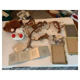 TY BEANIE BABY DOG, LIZ CLAIBORNE FOLDING PHOTO