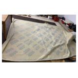 WOVEN AREA RUG, CREAM GROUND, PASTEL GEOMETRIC