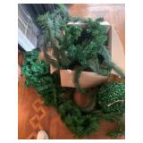ARTIFICIAL PINE GARLAND, FAUX BOXWOOD TOPIARY
