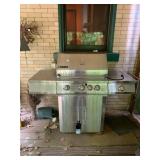JENN-AIR STAINLESS STEEL GAS GRILL, SIDE BURNER,