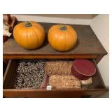 DECORATIVE PUMPKINS, STRAW BALES, BERRY WREATHS,