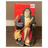 POSSIBLE DREAMS CLOTHTIQUES SANTA FIGURINE, DRUM,