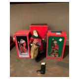 POSSIBLE DREAMS CLOTHTIQUES SANTA FIGURINE, SACK,