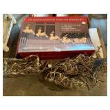 LIGHTED GRAPEVINE SLEIGH AND REINDEER SET, 100