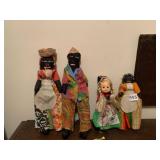 CLOTH DOLLS, JAMAICAN THEME, TRADITIONAL ATTIRE,