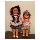 PLASTIC DOLLS, TRADITIONAL FOLK COSTUMES, PAINTED