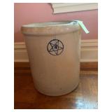 STONEWARE CROCK, BLUE STAR MARKING, CYLINDRICAL