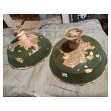 INDUSTRIAL ENAMEL PENDANT LIGHT SHADES, GREEN