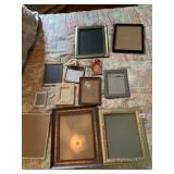 ASSORTED PICTURE FRAMES, VARIOUS SIZES, STYLES,