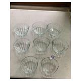 PYREX FRANCE, CLEAR GLASS SHELL DISHES, MOLDED