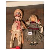 MARIONETTE PUPPETS, MALE FIGURE W/ STRAW HAT,