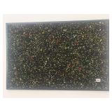 BLACK CORK BULLETIN BOARD, BLACK FRAME, INCLUDES