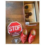 WOODEN CLOGS, STOP SIGN WALL DECOR, PENNSYLVANIA