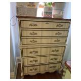 BASSETT FURNITURE CHEST OF DRAWERS, FRENCH