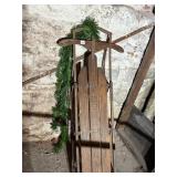 SPEEDAWAY WOODEN SLED, METAL RUNNERS, STEERING