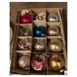 SHINY BRITE GLASS CHRISTMAS ORNAMENTS, ASSORTED