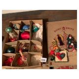 SHINY BRITE GLASS CHRISTMAS ORNAMENTS, ASSORTED