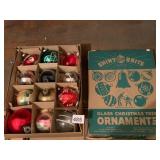 SHINY BRITE GLASS CHRISTMAS TREE ORNAMENTS,
