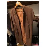 HANDMADE WOOL BLEND COAT, QUILTED LINING,