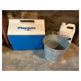 IGLOO PLAYMATE COOLER, GALVANIZED METAL BUCKET,