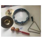 ASSORTED PERCUSSION INSTRUMENTS, INCLUDES