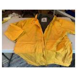 MISTY HARBOR YELLOW RAINCOAT, HOODED, ZIP FRONT,