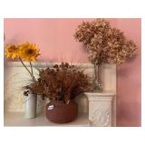 DECORATIVE ARRANGEMENT, TERRACOTTA POT, DRIED