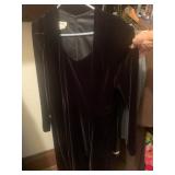 DEPECHE MODE BURGUNDY VELVET DRESS, SIZE 10,