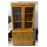 WOODEN HUTCH, TWO-PIECE CONSTRUCTION, UPPER