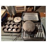 TOASTMASTER WAFFLE IRON, ALUMINUM PERCOLATOR,