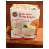 NORPRO STONEWARE BUTTER KEEPER, SAM EDELMAN