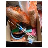 ASSORTED PARTY SUPPLIES, DISPOSABLE CUPS,