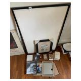 ASSORTED PICTURE FRAMES, VARIOUS SIZES, FINISHES,