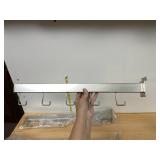 5 SLAT WALL HOOKS, CHROME FINISH, 5-HOOK DESIGN,