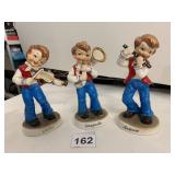JAPAN PORCELAIN FIGURINES, MUSICAL BAND THEME,