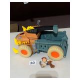 MONSTER JAM DUMP TRUCK, PLASTIC CONSTRUCTION,