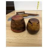 JAPANESE WOODEN DARUMA NESTING BOXES,