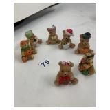 HOMCO PORCELAIN BEAR FIGURINES, ASSORTED SEASONAL